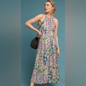 Anthropologie Floral Multicolor Maxi Dress